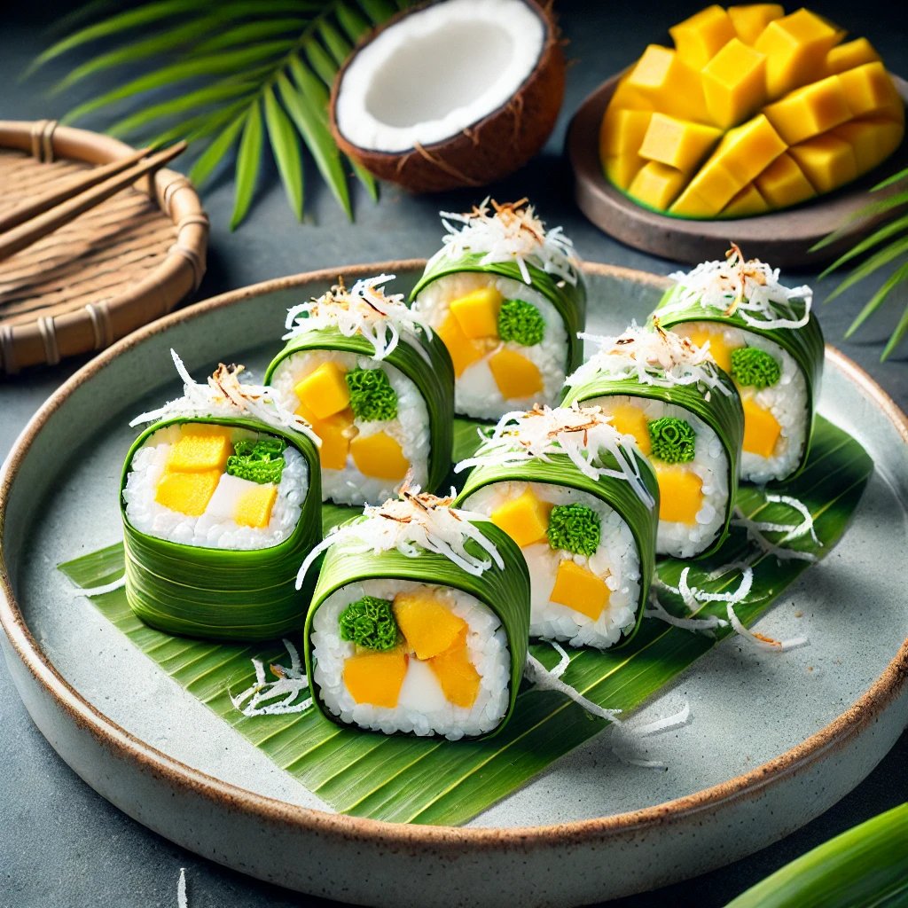 Pandan & Mango Sushi Rolls 🍣🥭