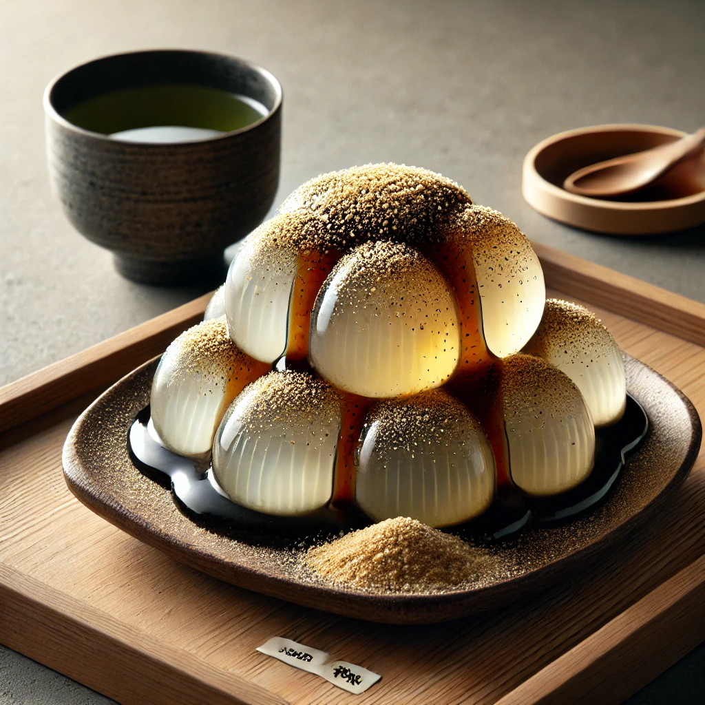 Japanese Warabi Mochi (Bracken Starch Jelly) 🍵🍡