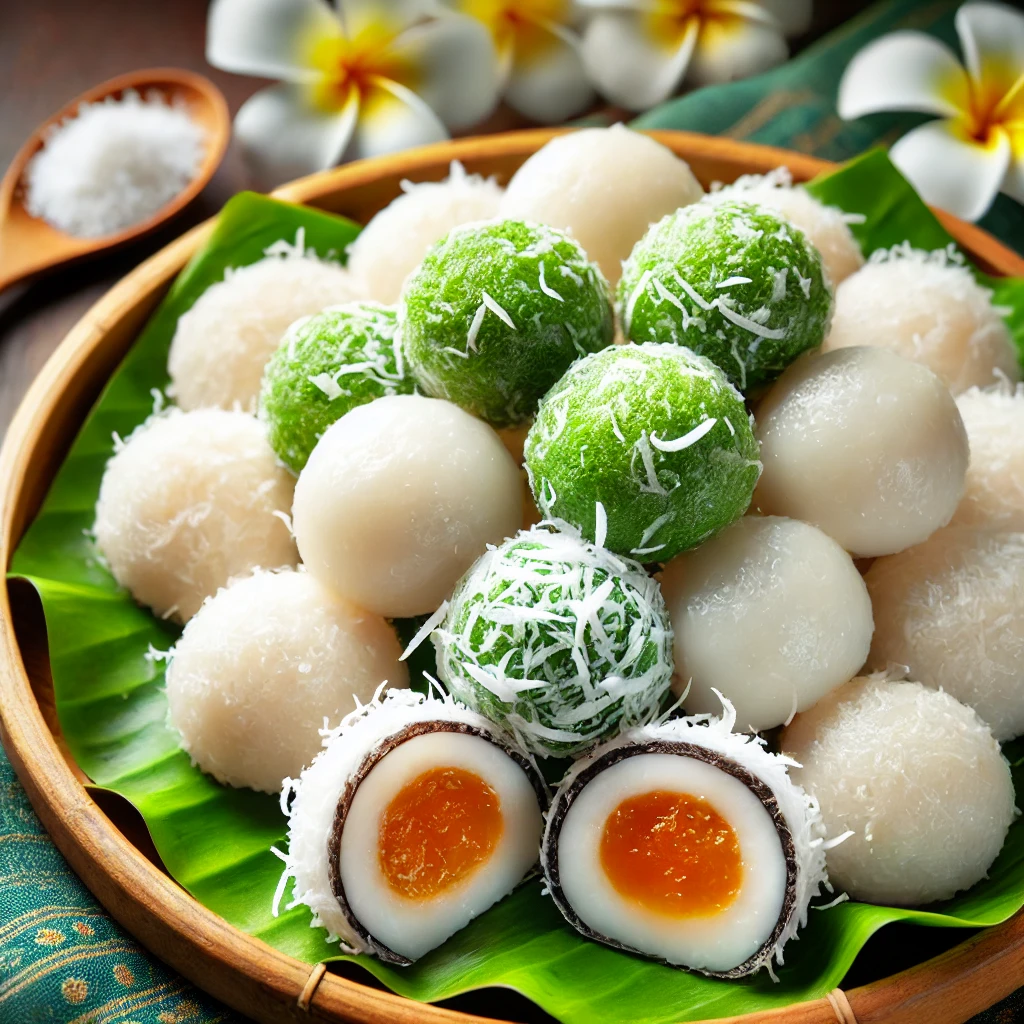 Thai Khanom Tom (Coconut Sticky Rice Balls) 🥥🍡