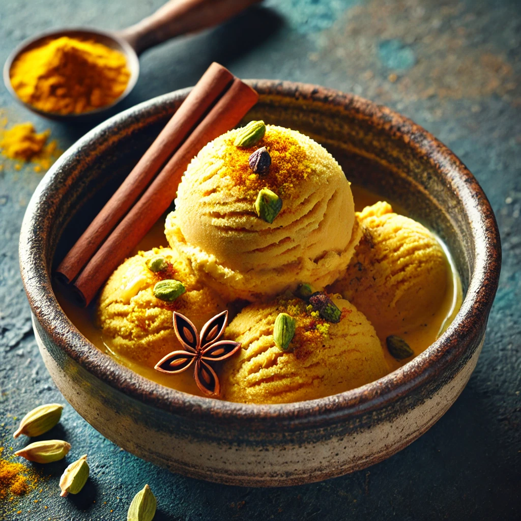 Turmeric & Cardamom Golden Latte Ice Cream