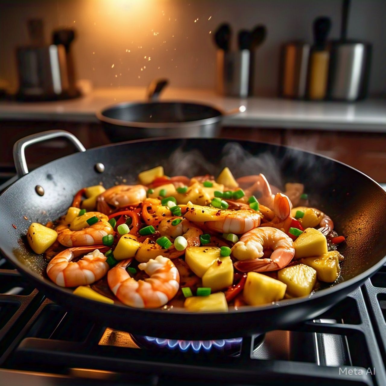 Spicy Shrimp and Pineapple Stir-Fry