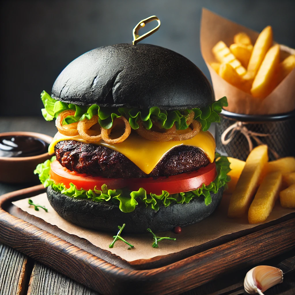 Charcoal Black Garlic Burger