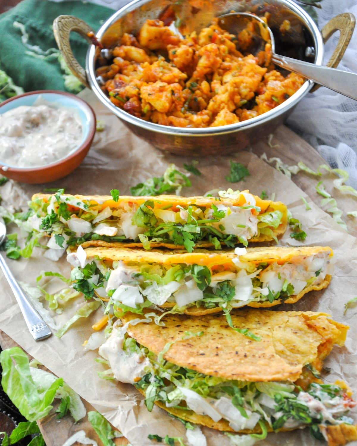 Tikka Masala Tacos with Mango Slaw (Indian–Mexican Fusion)