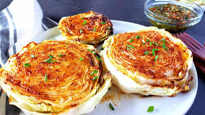 Charred Cabbage Steaks with Chimichurri