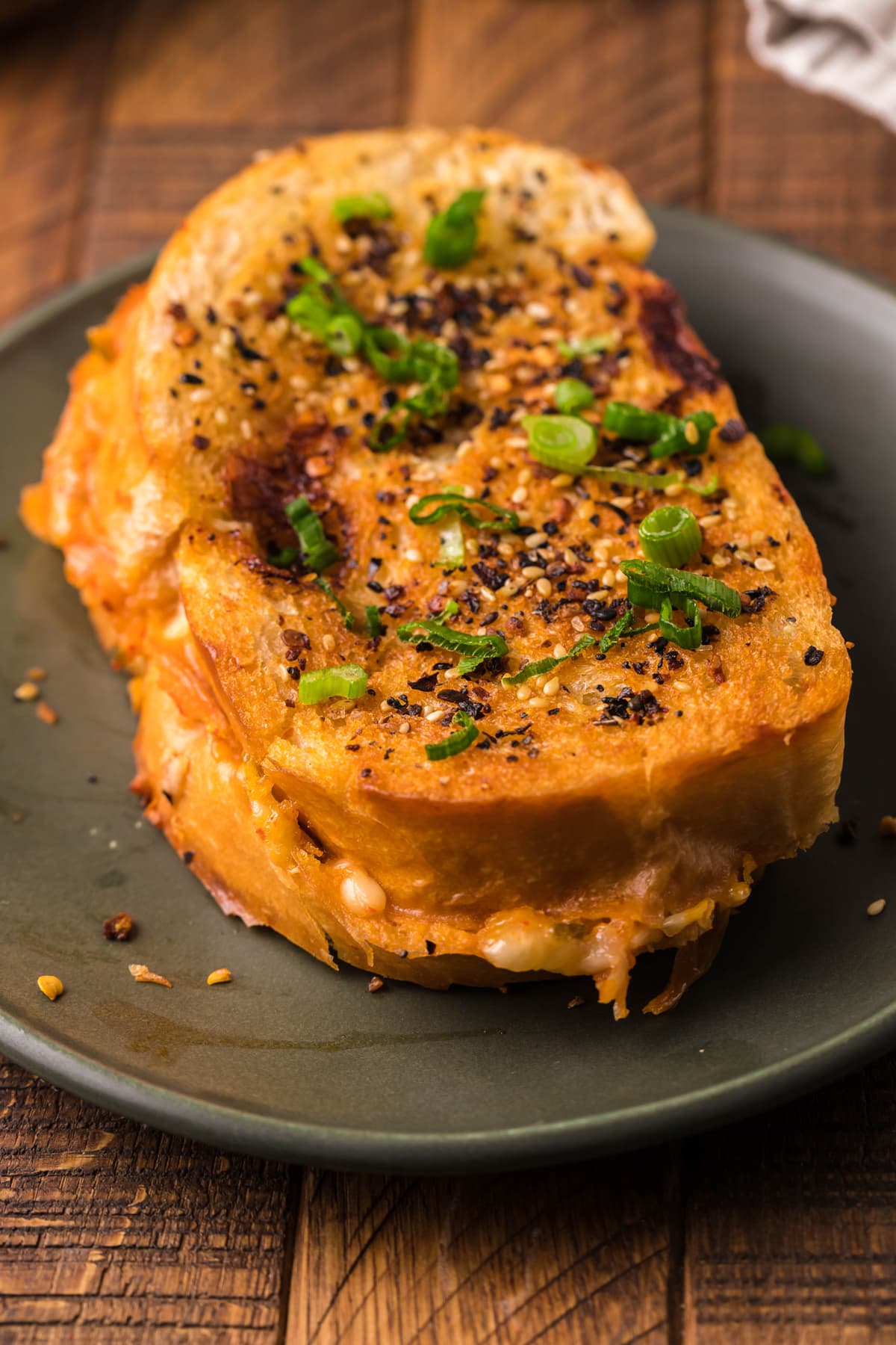 Savory French Toast with Kimchi and Cheese