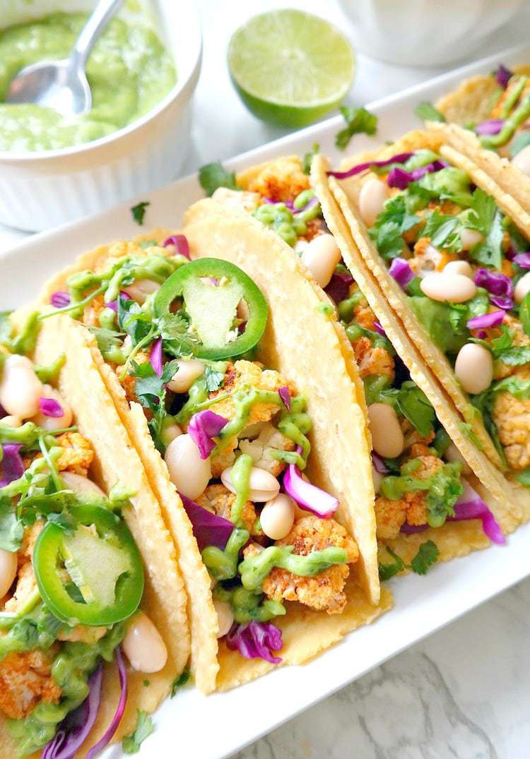 Crispy Kimchi Tacos with Avocado Crema