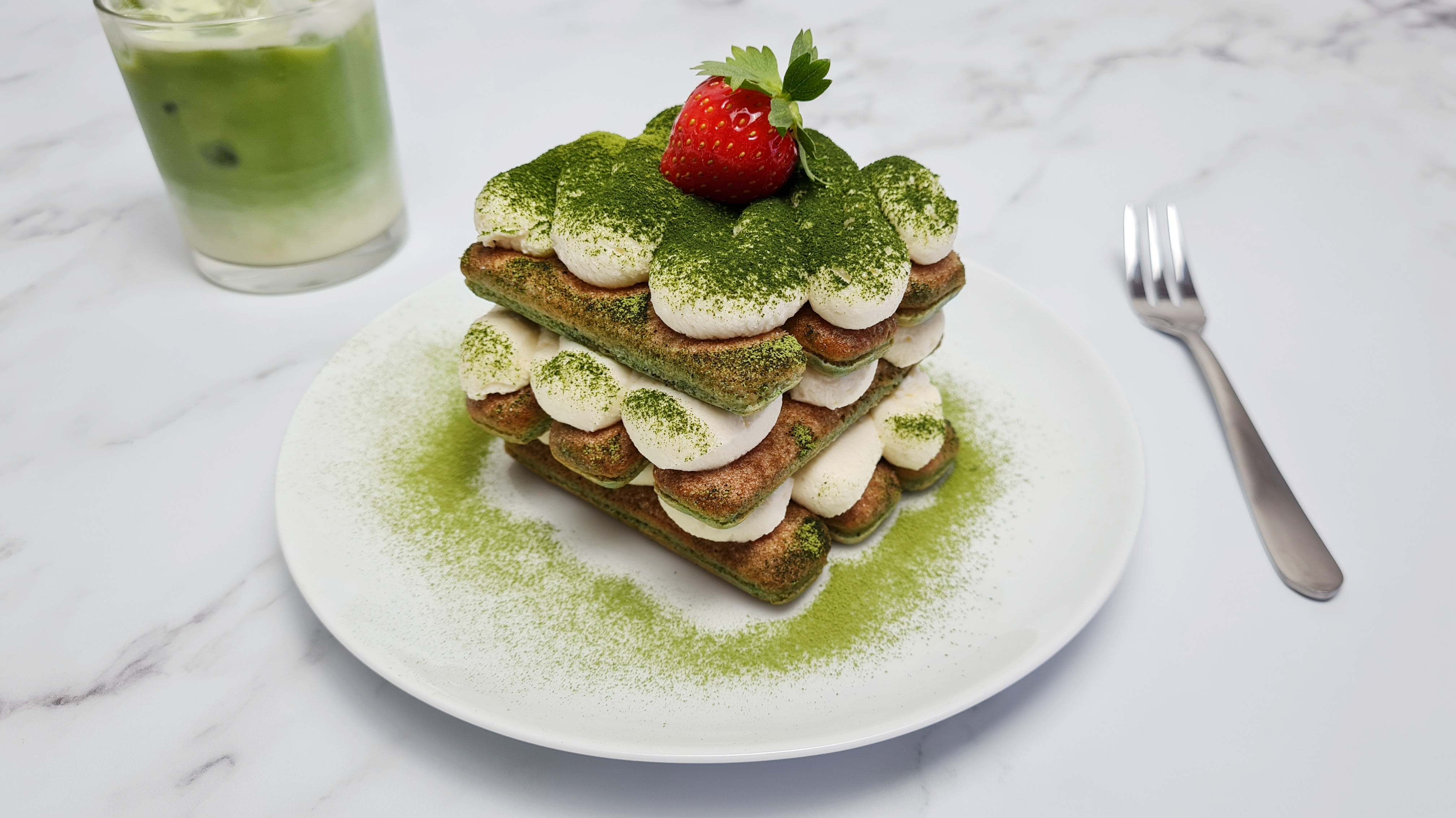 Matcha Tiramisu with Yuzu Zest